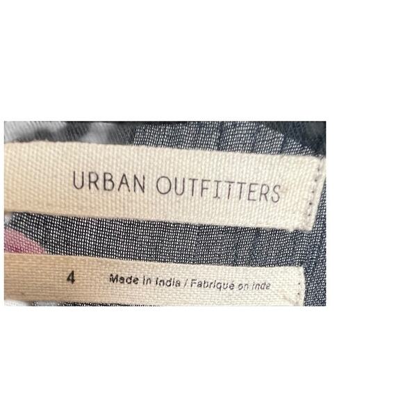 Urban Outfitters Marie Prairie Floral Wrap Jumpsuit Black 4 Boho wide leg Sheer - Picture 9 of 10